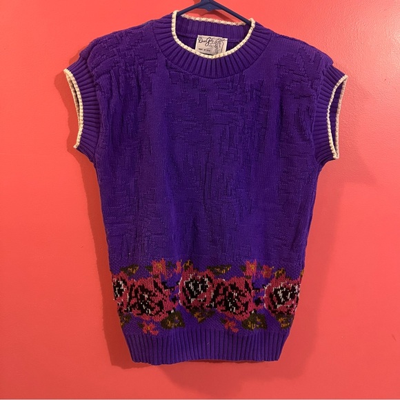 Dear Gaby, LTD Sweaters - Vintage Dear Gaby, LTD Sweater Vest Womens Large L Purple